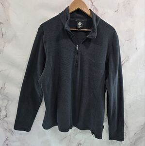 REI Co Op Jacket Womens XXL Black Fleece Half Zip Lightweight Pullover Sweater